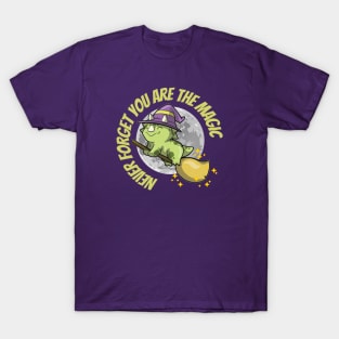 Never Forget You Are The Magic - Triceratops Witch T-Shirt